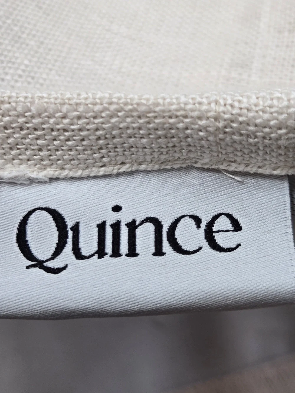 NWT QUINCE 2 48x108 Heavyweight European Linen Room Darkening Curtains Sand 0133
